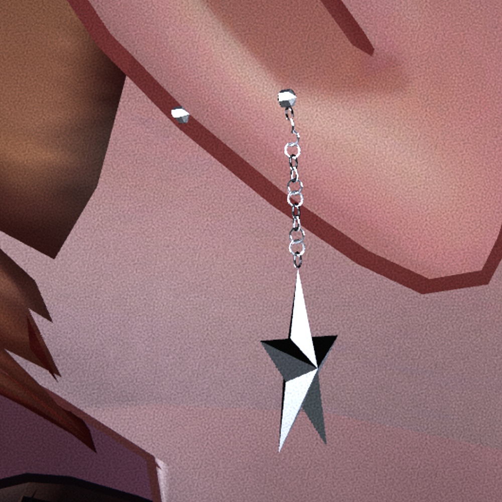 【無料ッ!!!】星のピアス / Star earring【VRChat想定】