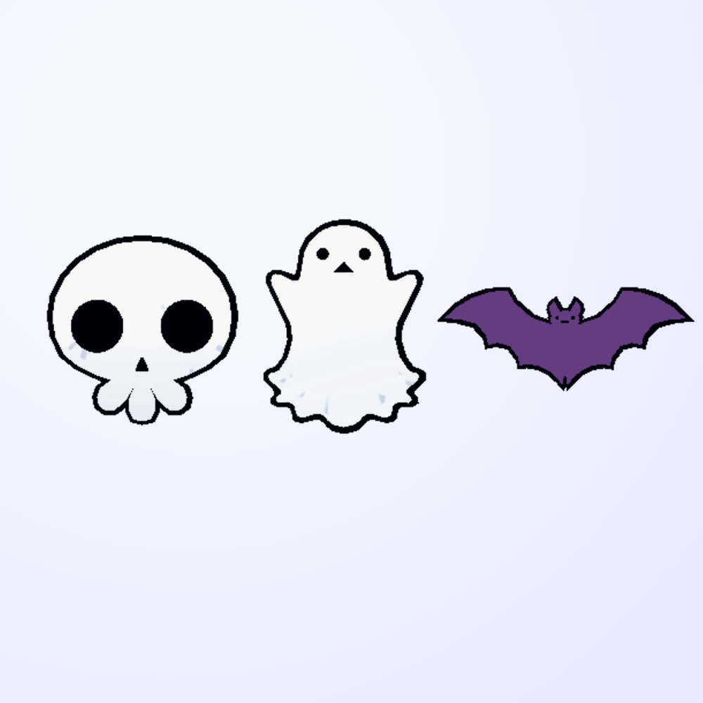  ハロウィンラバー３種/ Halloween rubber 3types【VRChat想定】