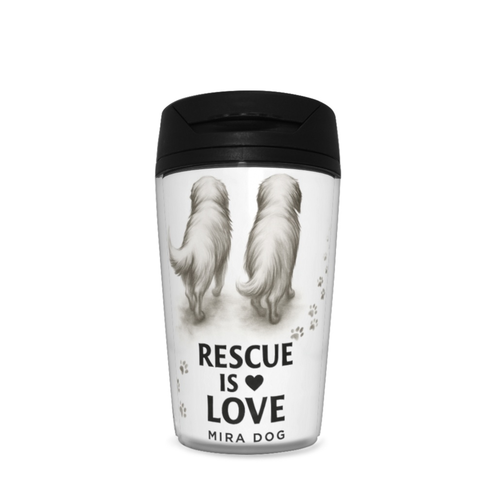 Rescue is Love  英国ゴールデンの後ろ姿タンブラー   MiraDog