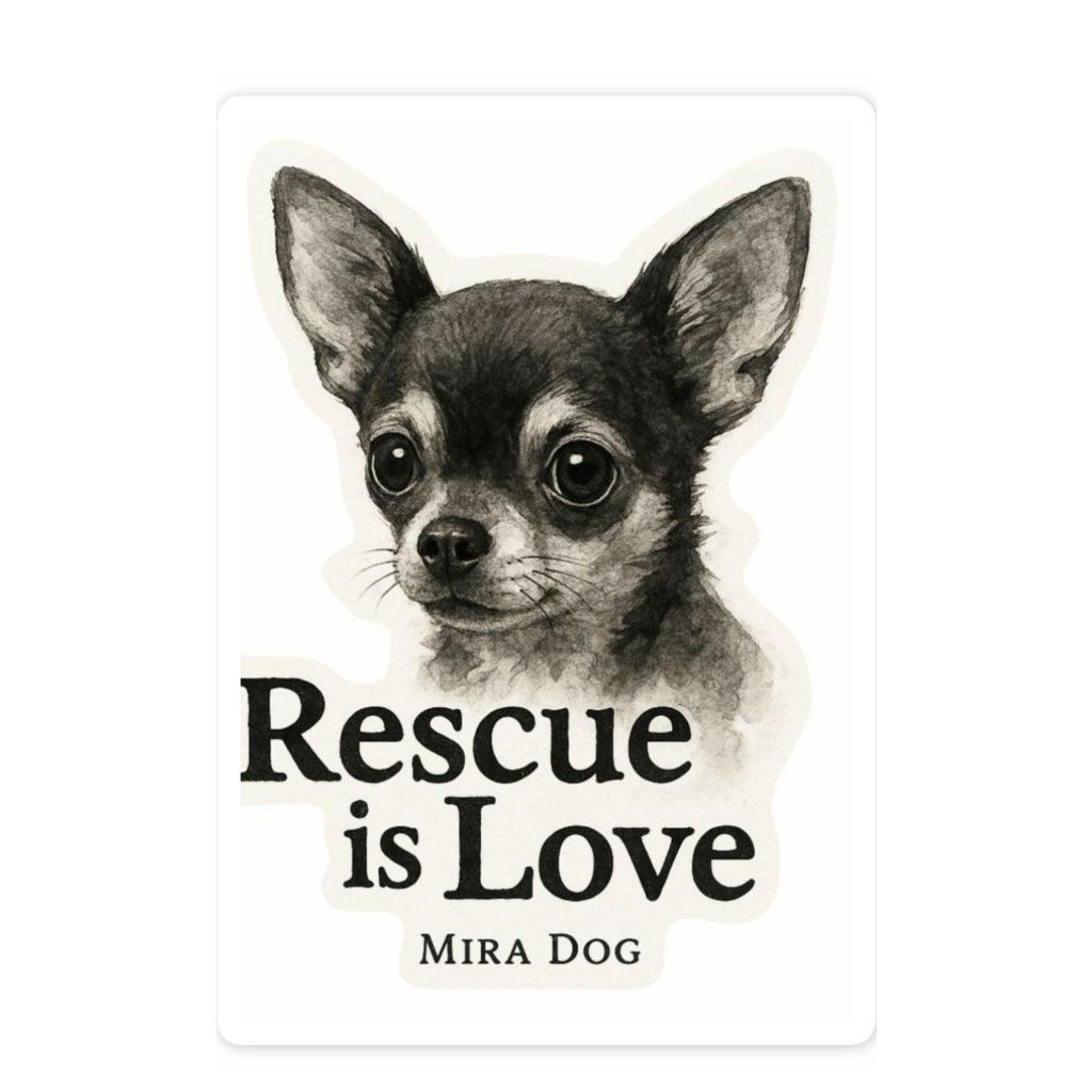 チワワ  Rescue is Love - スマホステッカー