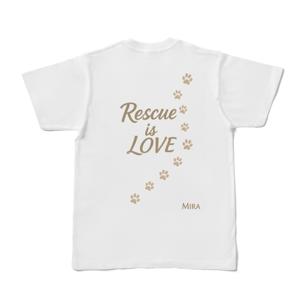 おひるねMIRA DOG Tシャツ 両面プリント