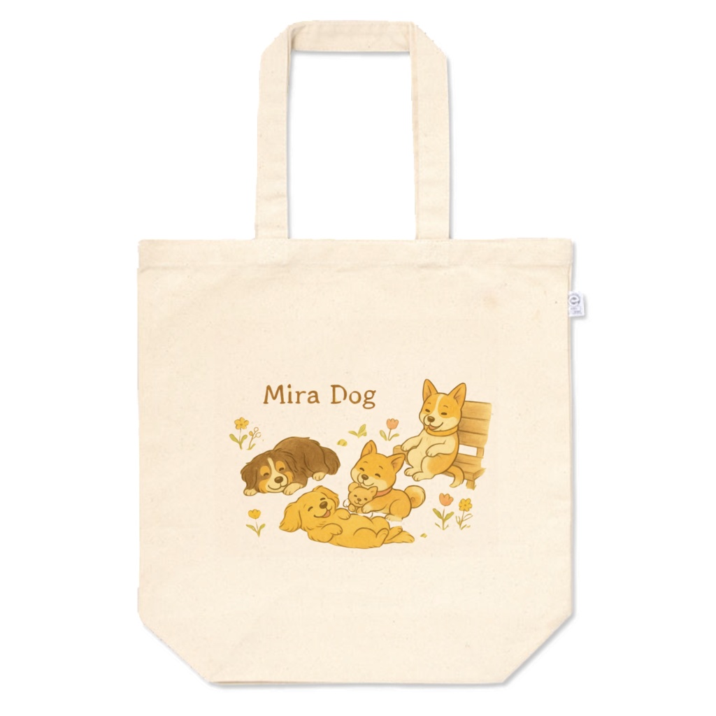 おひるねMIRA DOG トートバッグ Mサイズ