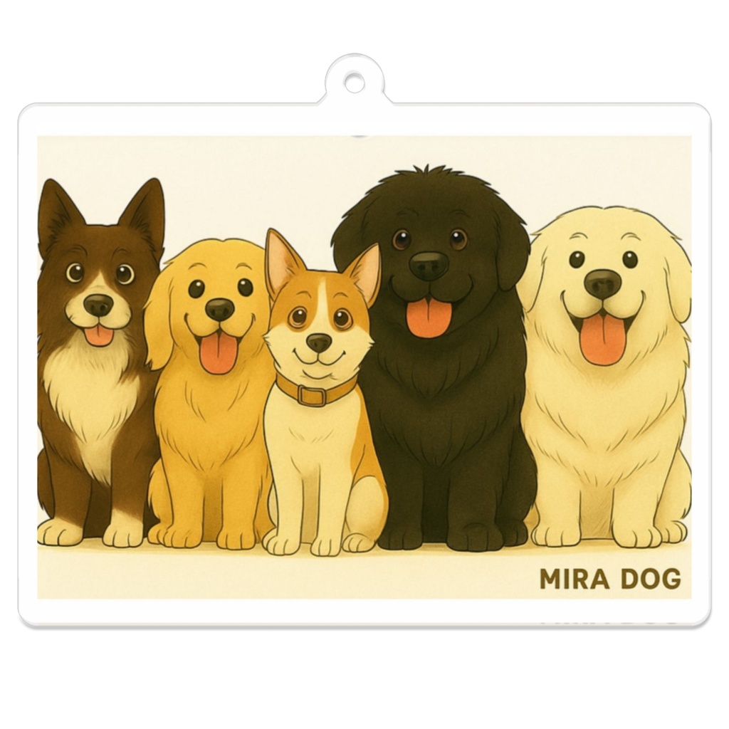 ジブリ風わんこ集合！  MIRA DOG アクリルキーホルダー