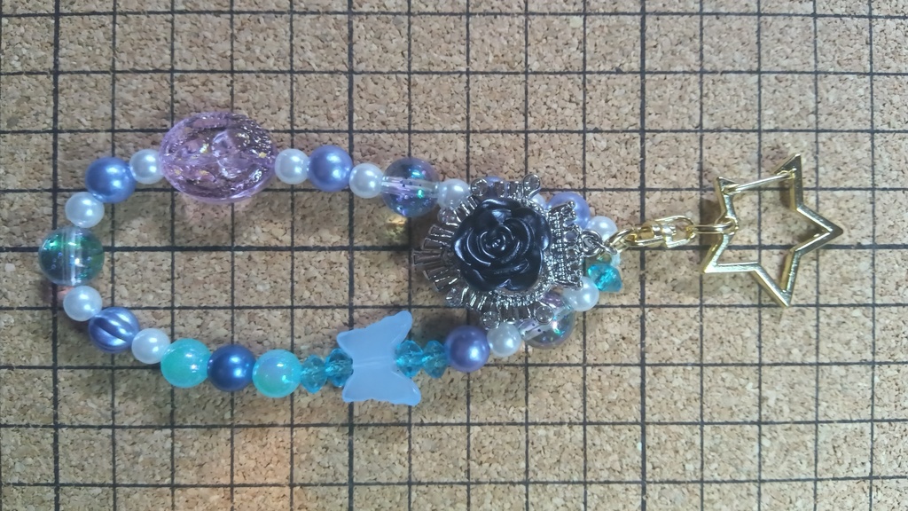 推しカラーストラップキーホルダー【B,D,Bk】