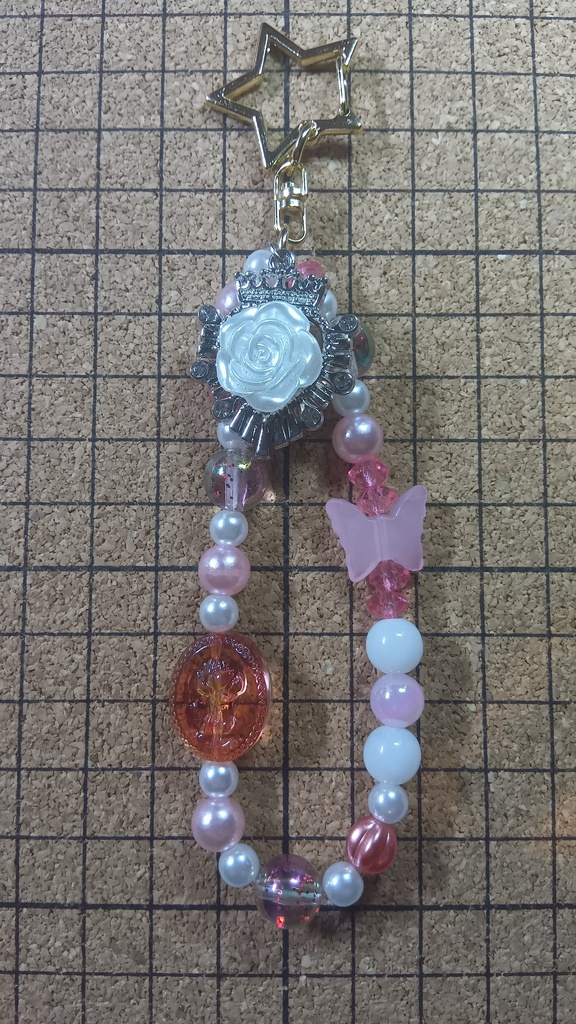 推しカラーストラップキーホルダー【P,D,WH】