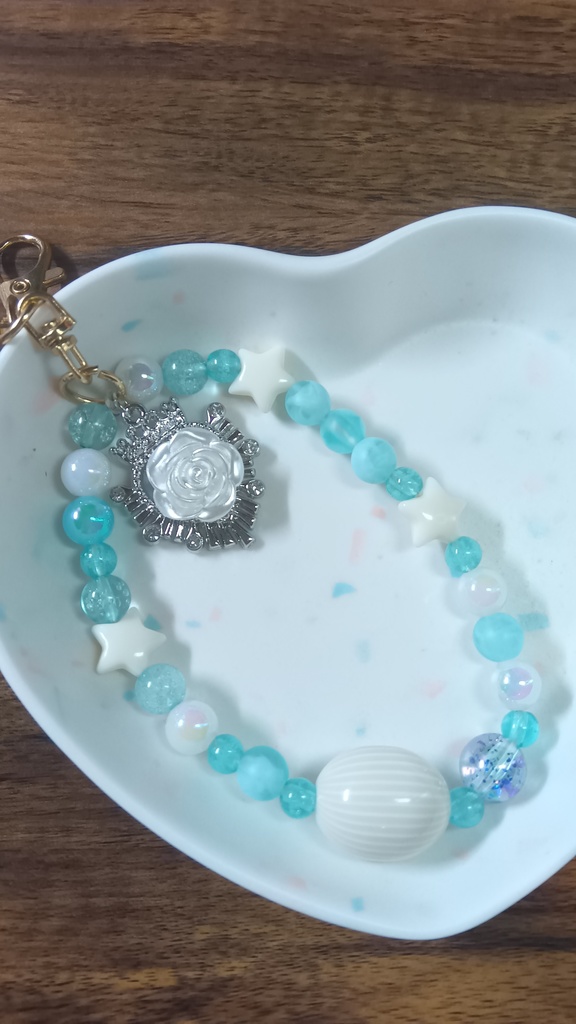 推しカラーストラップキーホルダー【Bwh,wh】