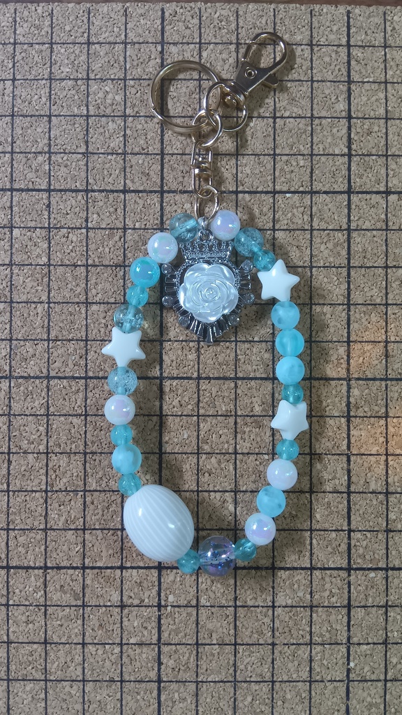 推しカラーストラップキーホルダー【Bwh,wh】