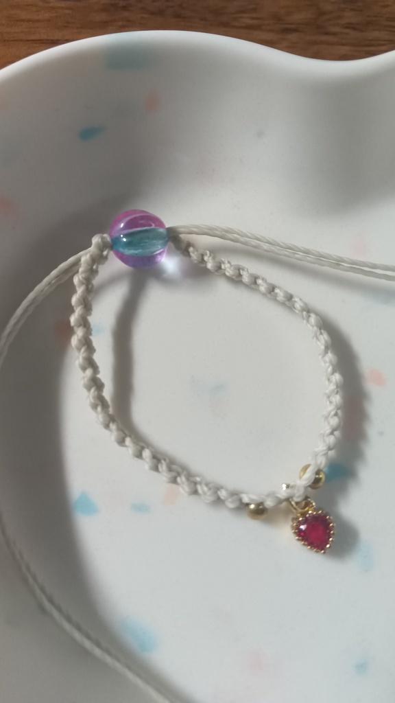 ぬいと使える2WAYブレスレット【プティハート白】