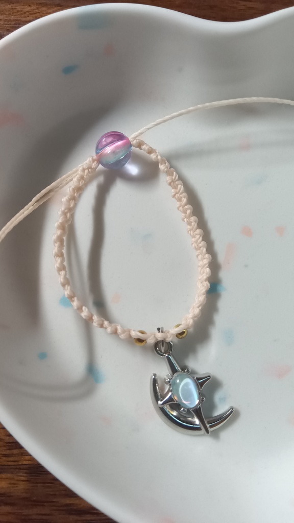 ぬいちゃんと使える2WAYブレスレット【月神のお守り】