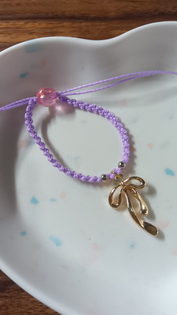 ぬいちゃんと使える2WAYブレスレット【おめかしリボン金】