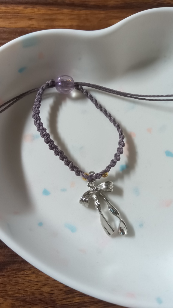 ぬいちゃんと使える2WAYブレスレット【おめかしリボン銀】