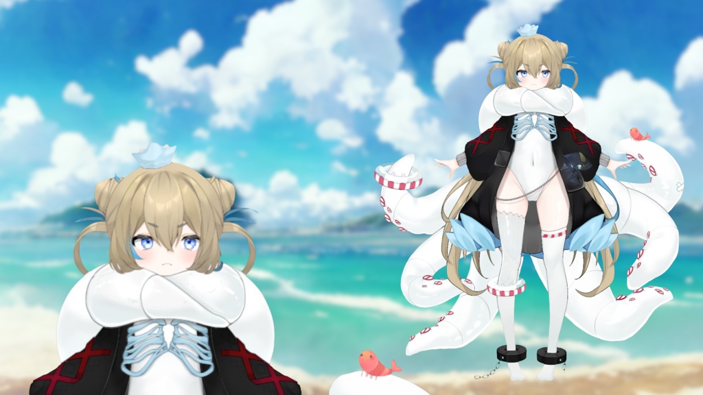【live2d モデル】 Octopus Girl Vtuber Model