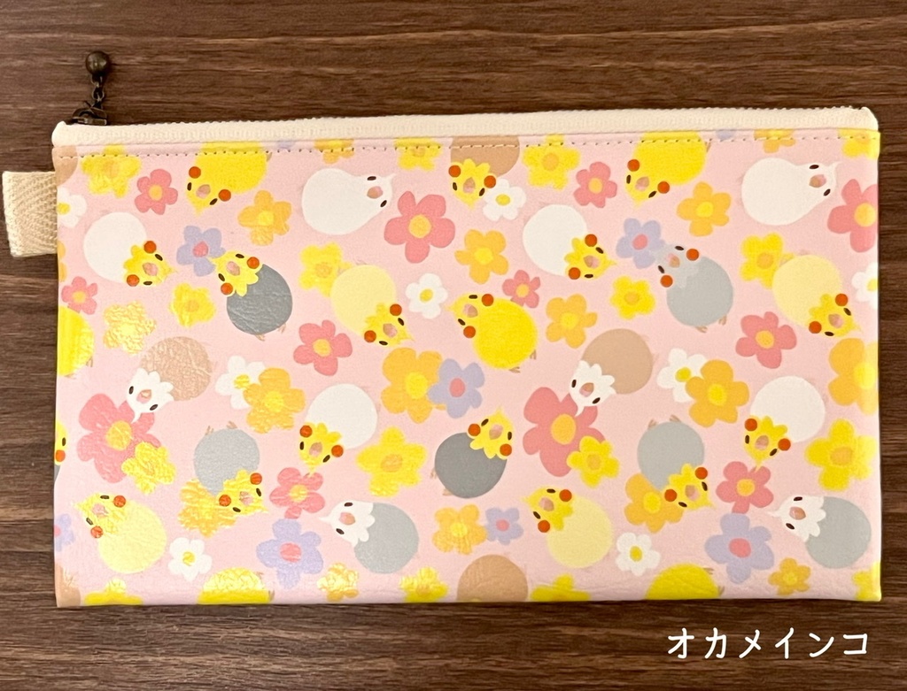 鳥の合皮ポーチ