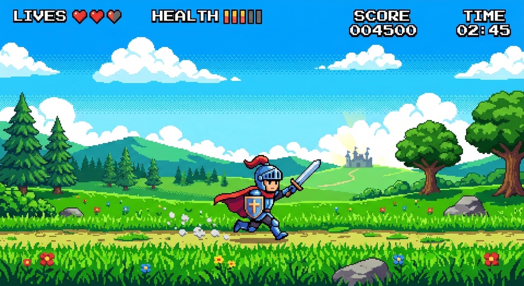 ピコピコサウンドで疾走感のあるアクションステージBGM/8-bit風/ファミコンサウンド