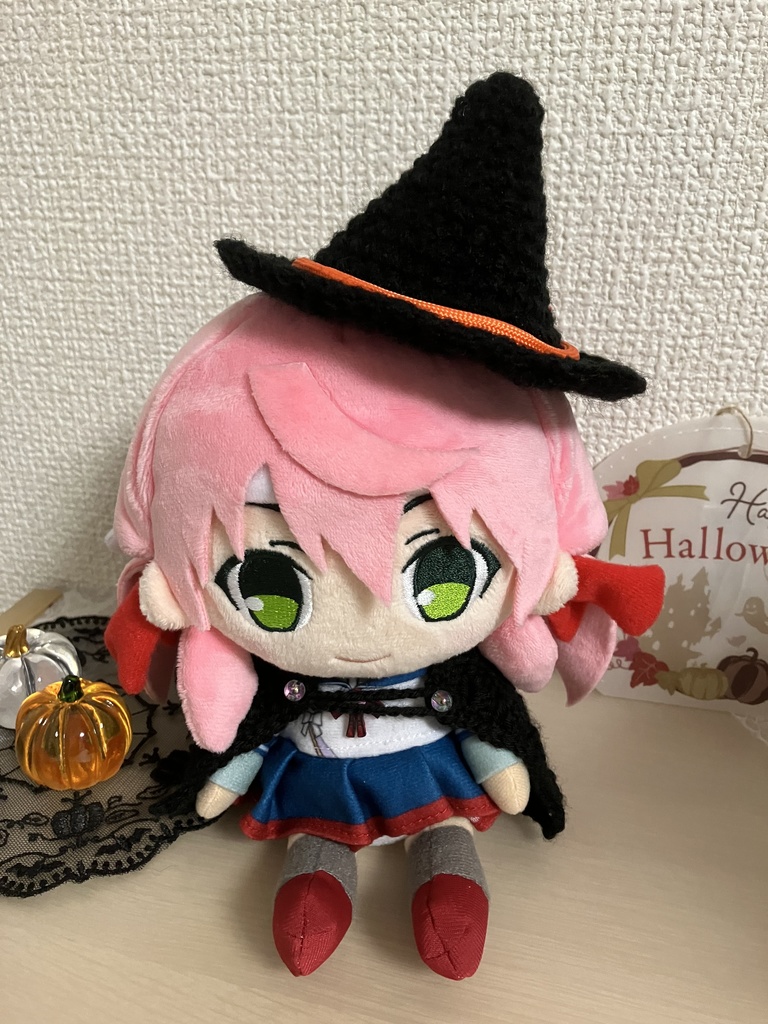 ハロウィンぬい服 16cm 帽子 マント 目まぐるし