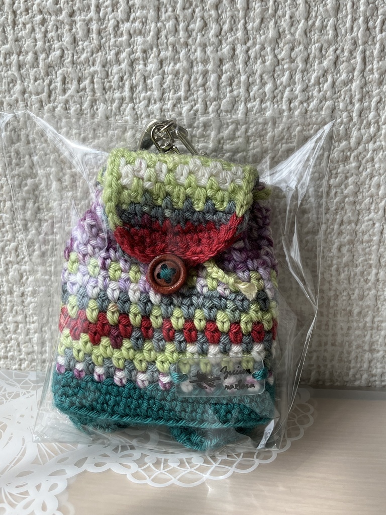 推しぬい用　ミニリュック　カラフルストライプ