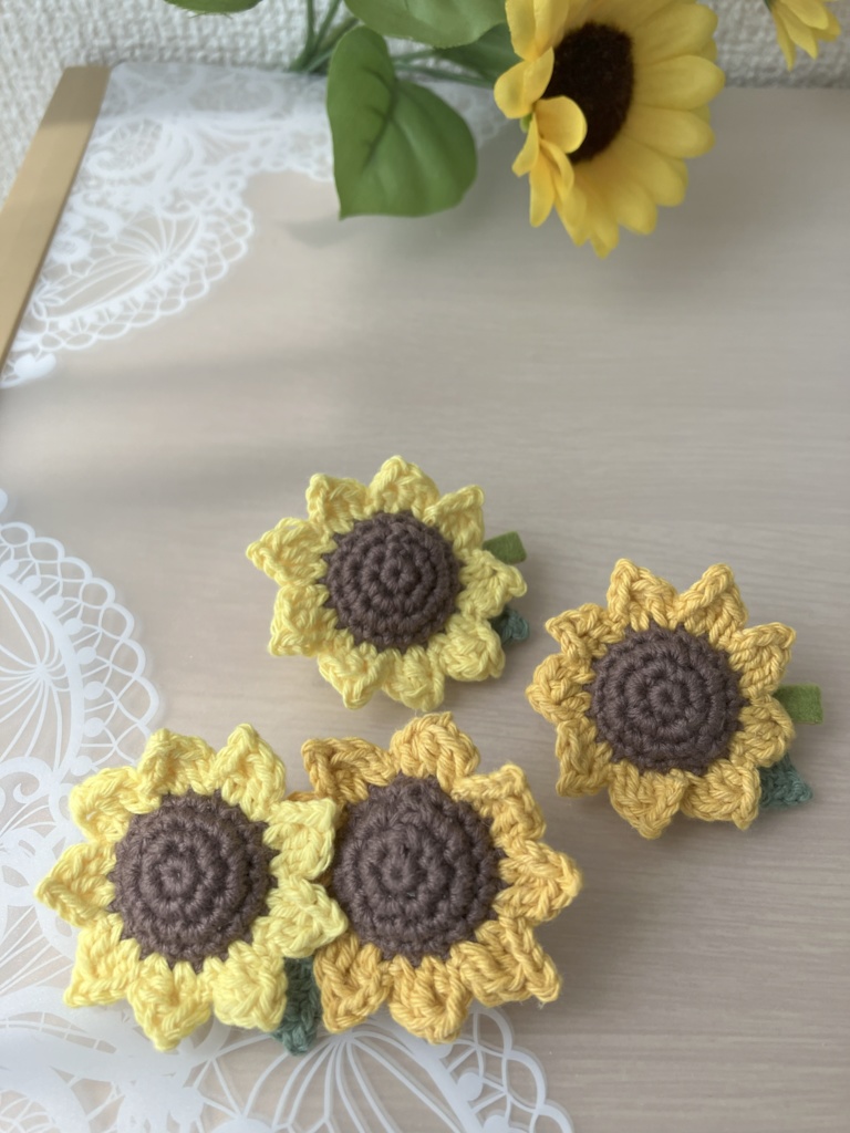 推しぬい用ひまわりクリップ（カラー、バリエーション違いあり）