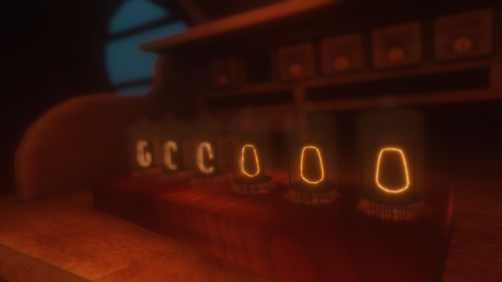 NixieUdon - Nixie Tube Display and Clock for VRChat 「ニキシー管VRChat向けギミック」