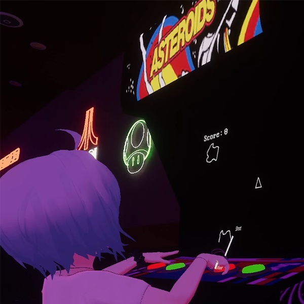 Asteroids Arcade Game for VRChat - レトロアーケードゲーム「アステロイド」