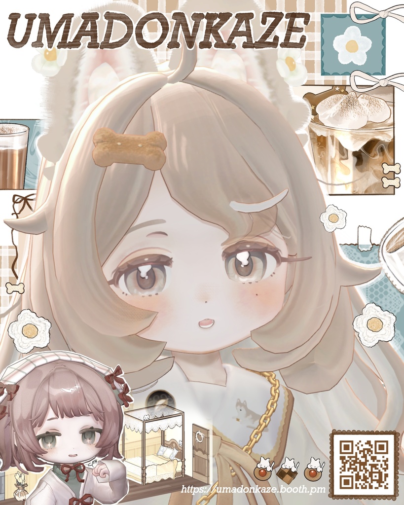 ⟡無料配布⟡うまどんかぜ ショップポスター[VRchat用]
