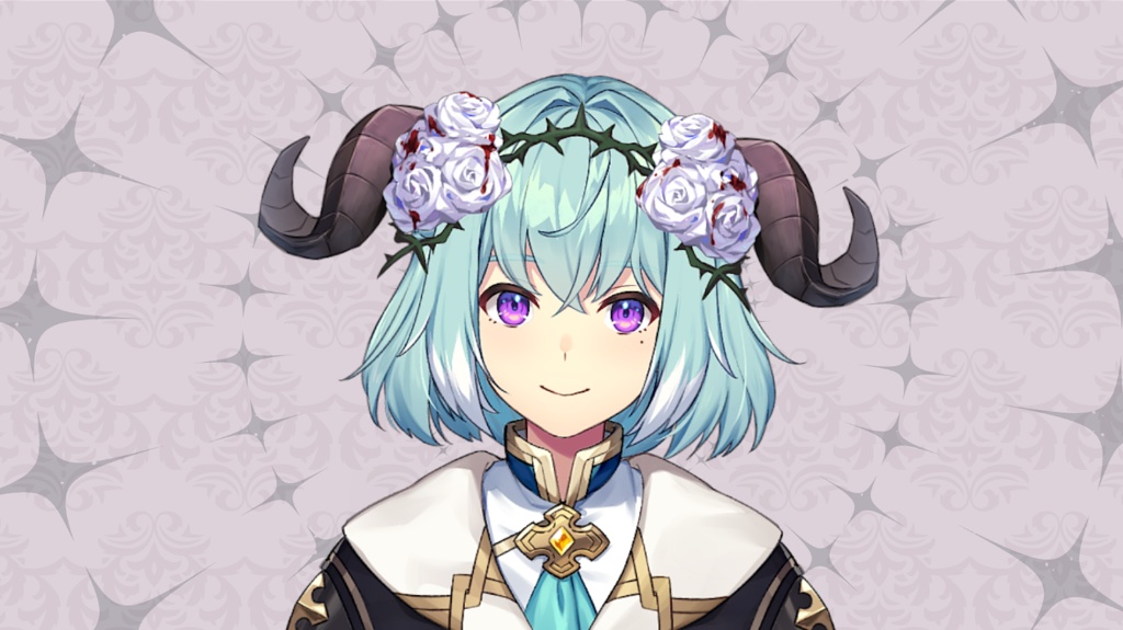 【Vtuberフリー素材】Halloween Horns|萬聖節-玫瑰犄角