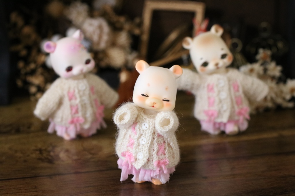 cocoriang Poiサイズ カーディガン・スカートセット さくら