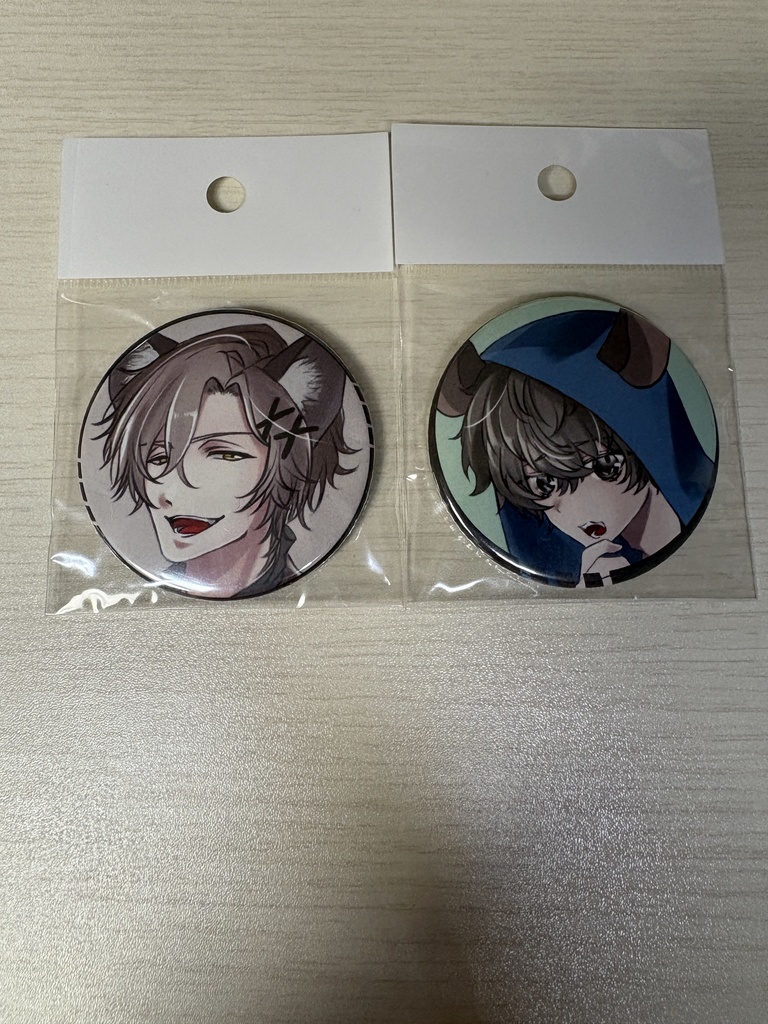 ネコ ネズミ 擬人化 缶バッジ