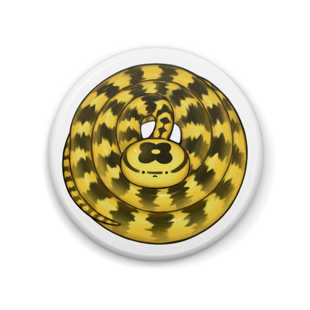 のりたまくんとぐろ缶バッジ