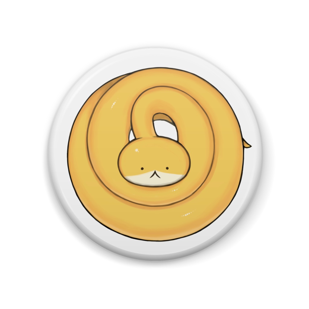 だしまきくんとぐろ缶バッジ