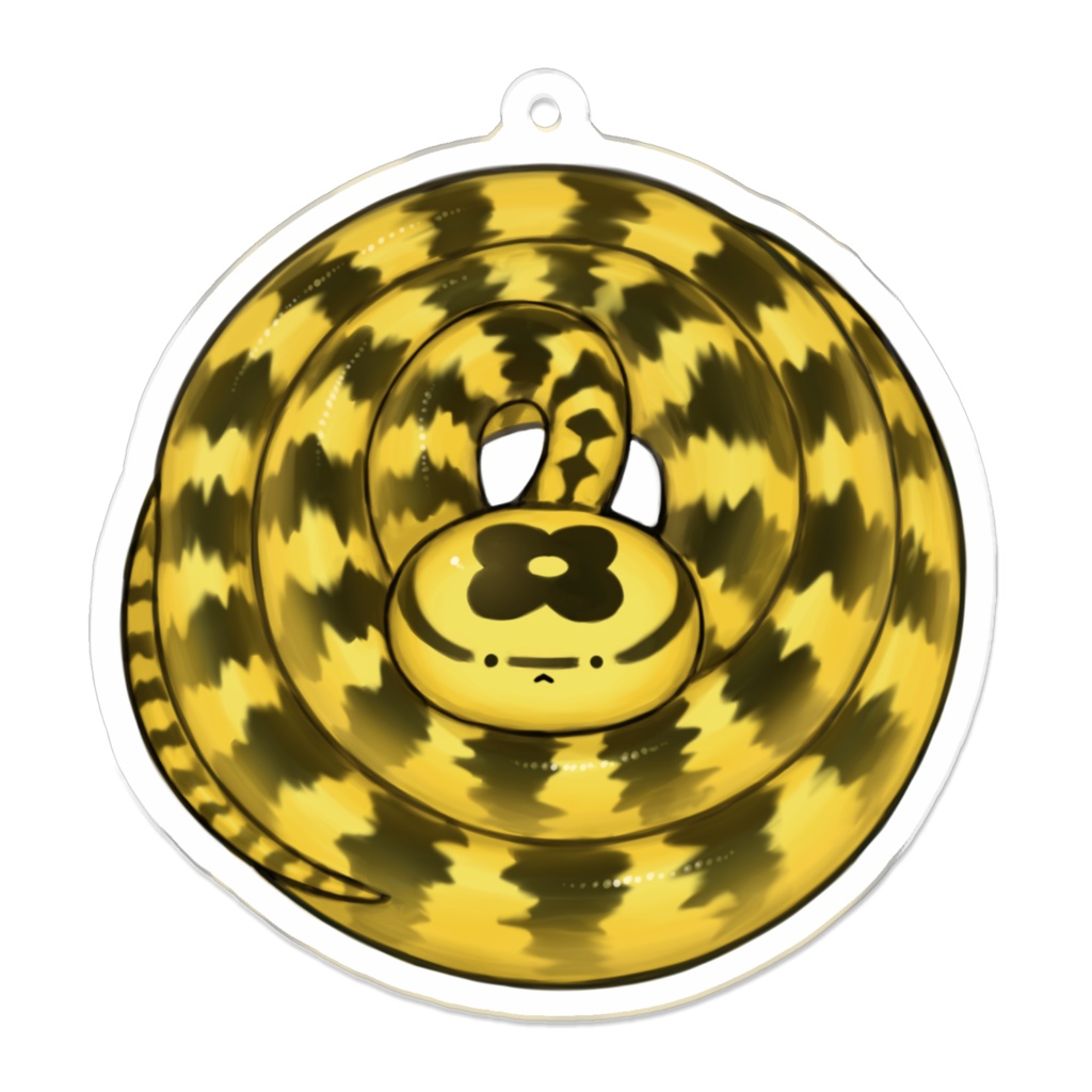 のりたまくんとぐろアクリルキーホルダー（コーティング）