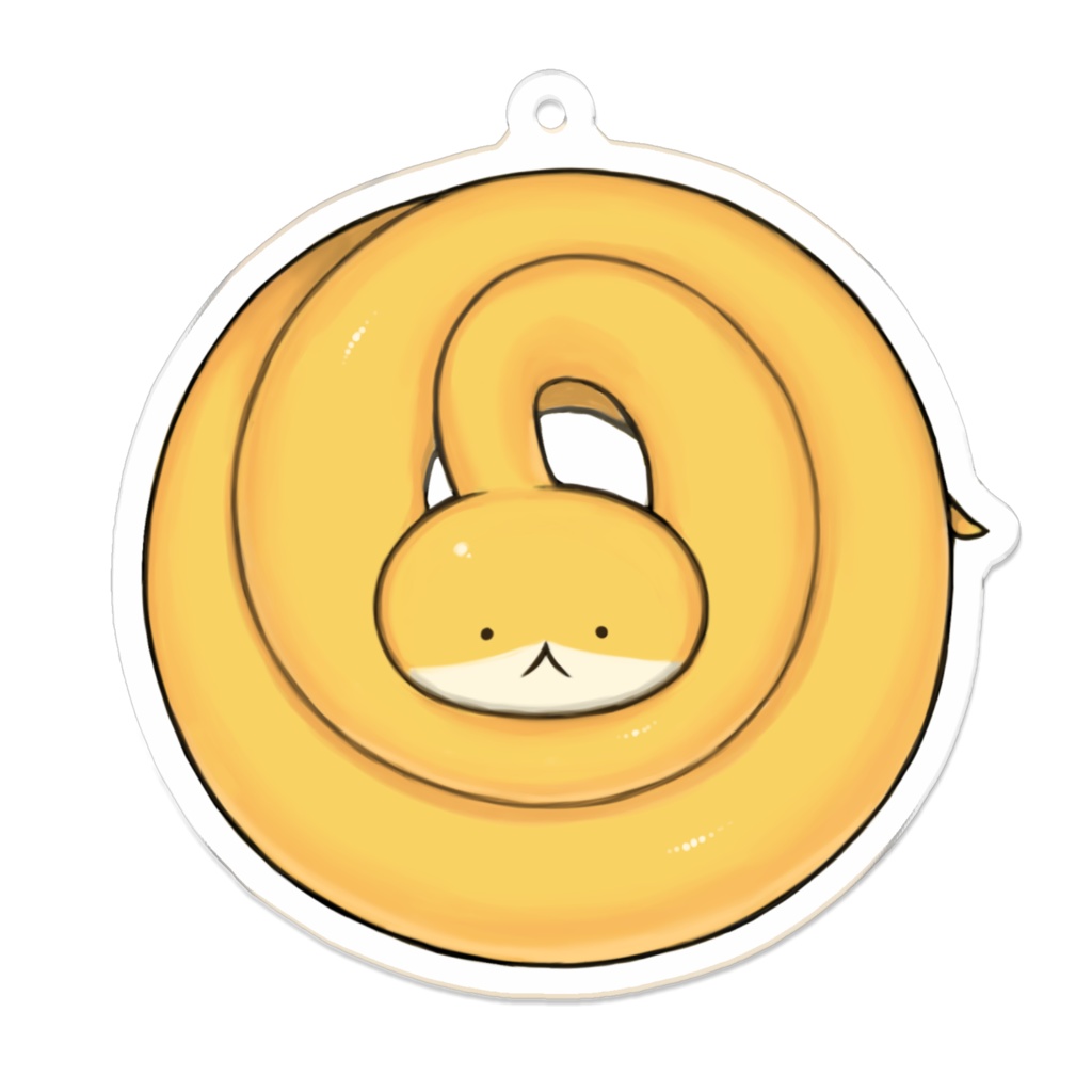 だしまきくんとぐろアクリルキーホルダー（コーティング）