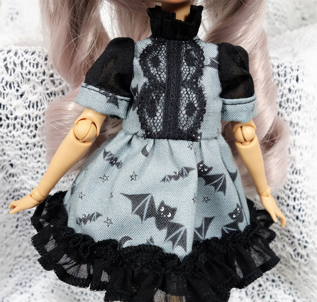 メイド風ワンピースセット(コウモリ)/ハルモニアシリーズハンドメイド品