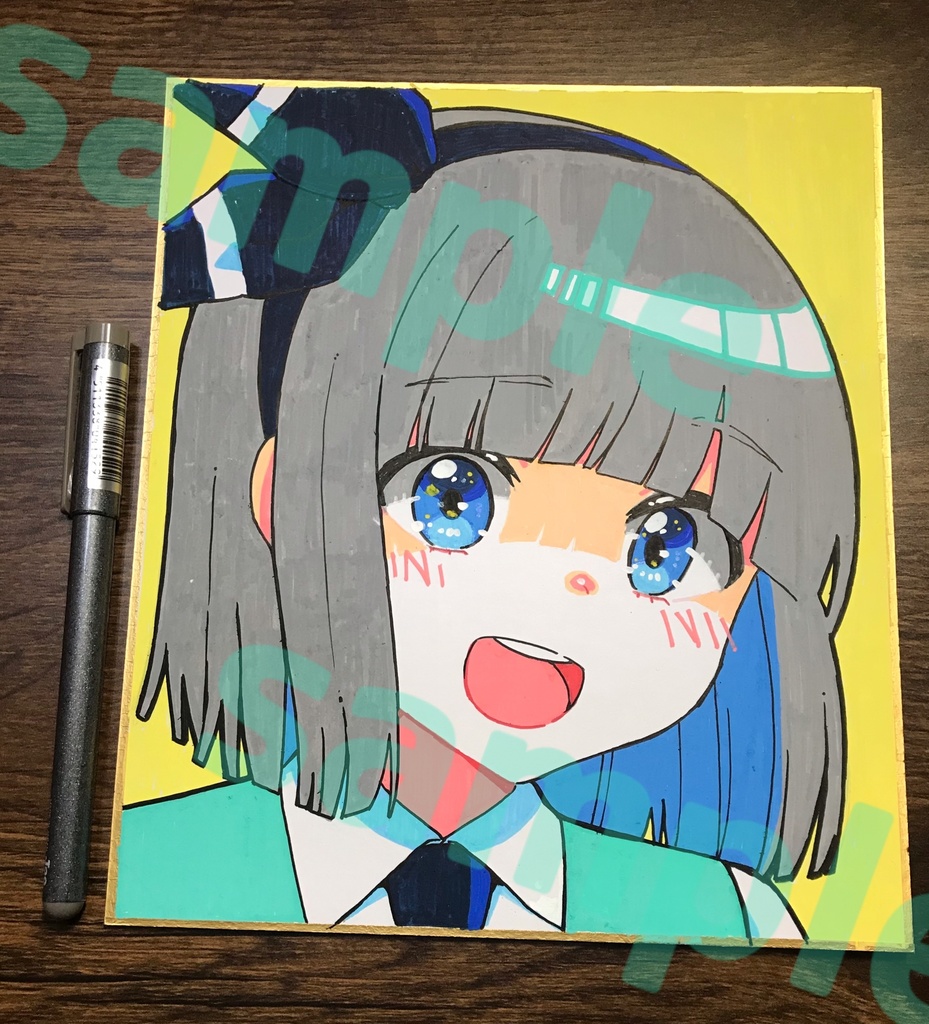 魂魄妖夢直筆イラスト色紙