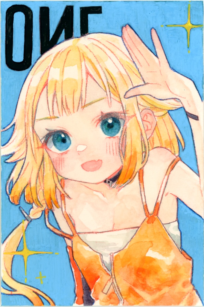 直筆原画　OИE　はがきサイズ