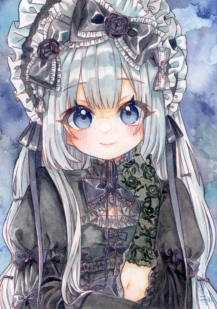 A4原画　紲星あかり　黒ロリータ