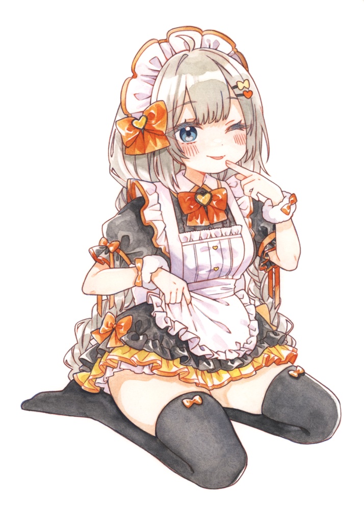 A4原画　紲星あかり　リボンメイド