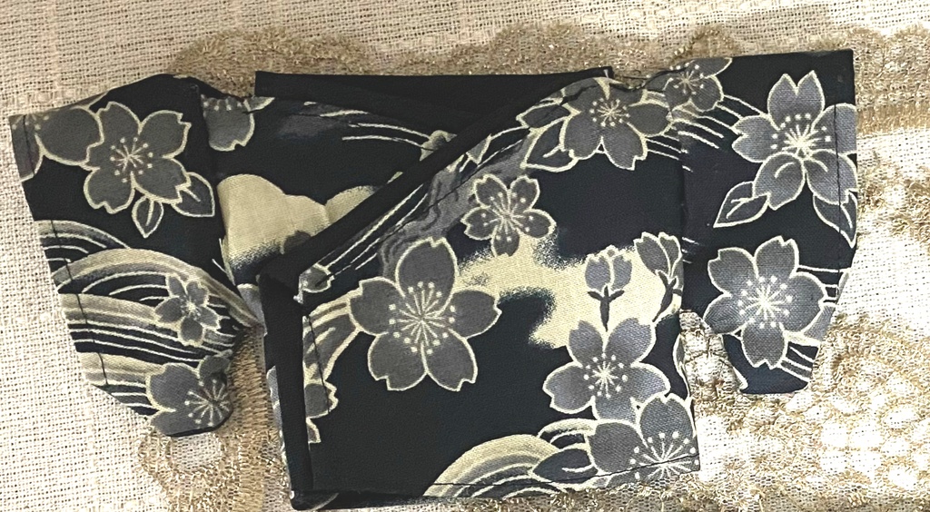 鬼太郎誕生 ゲゲゲの謎おきがえぬいぐるみ専用の着流し 黒富士