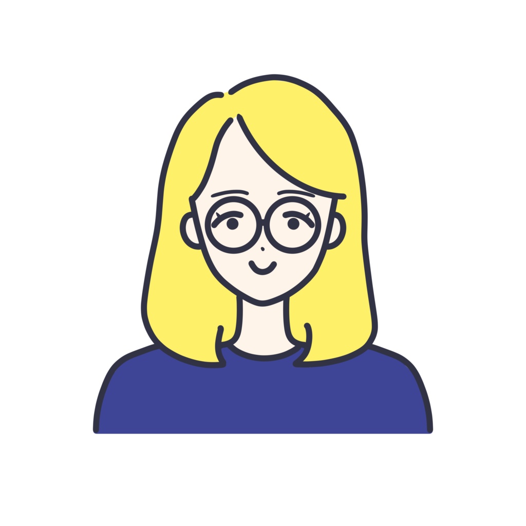 かわいい女性顔イラスト