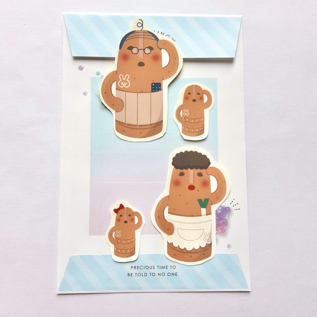 はにわファミリーのほっこりフレークシール(24枚)