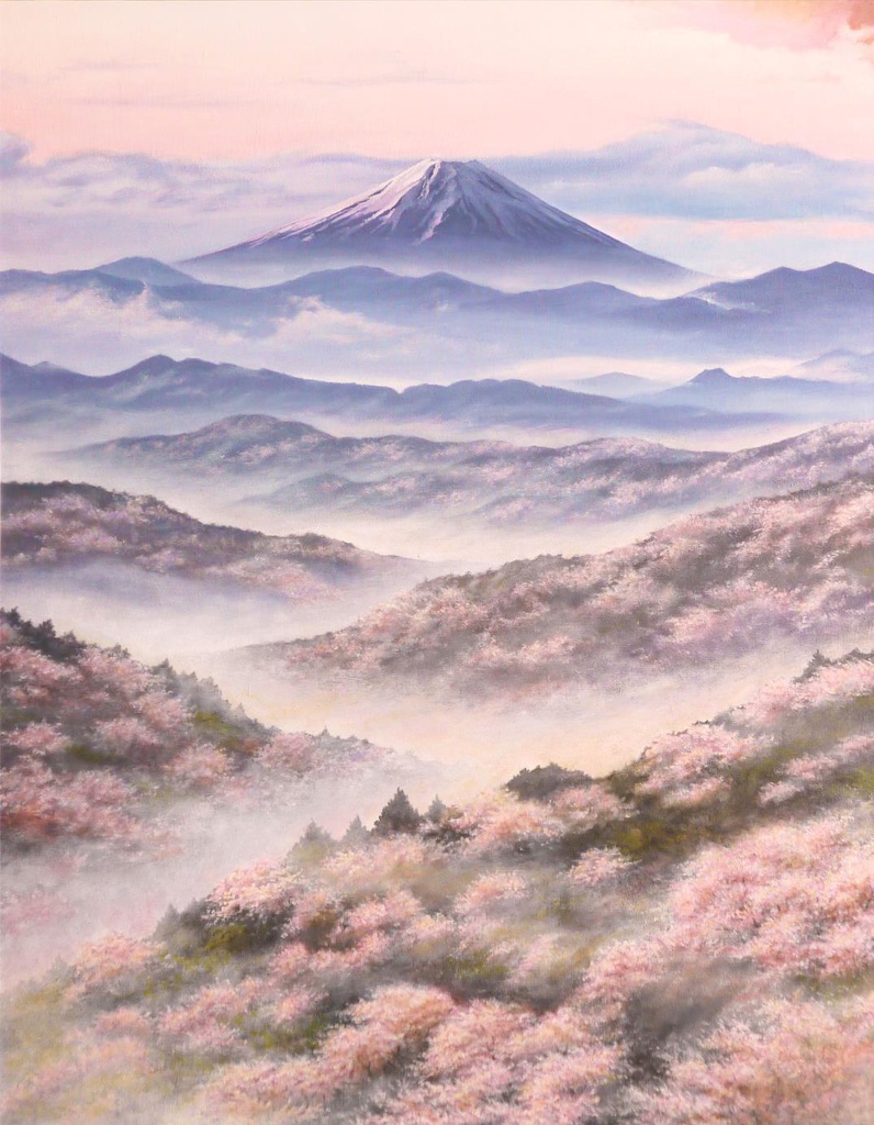 ポストカード　霞景千本桜