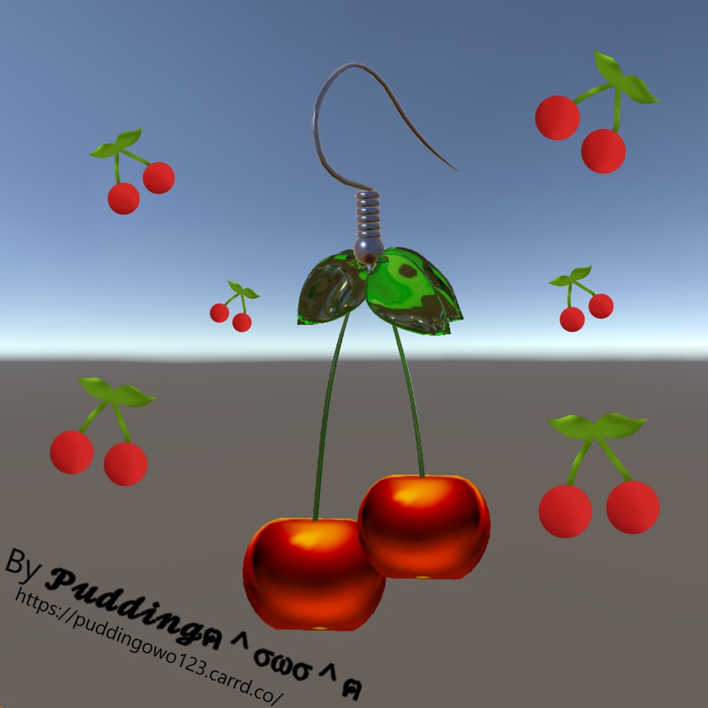 🍒櫻桃耳環🍒(cherry earrings)