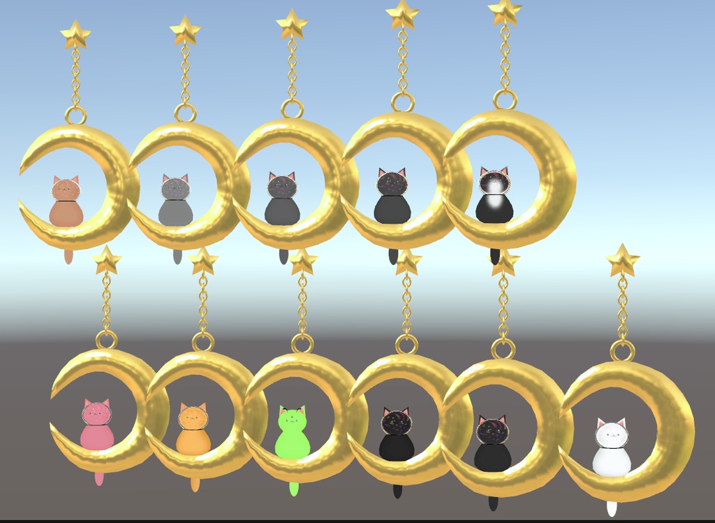 👨🚀太空貓耳環🌙(space cat earrings)