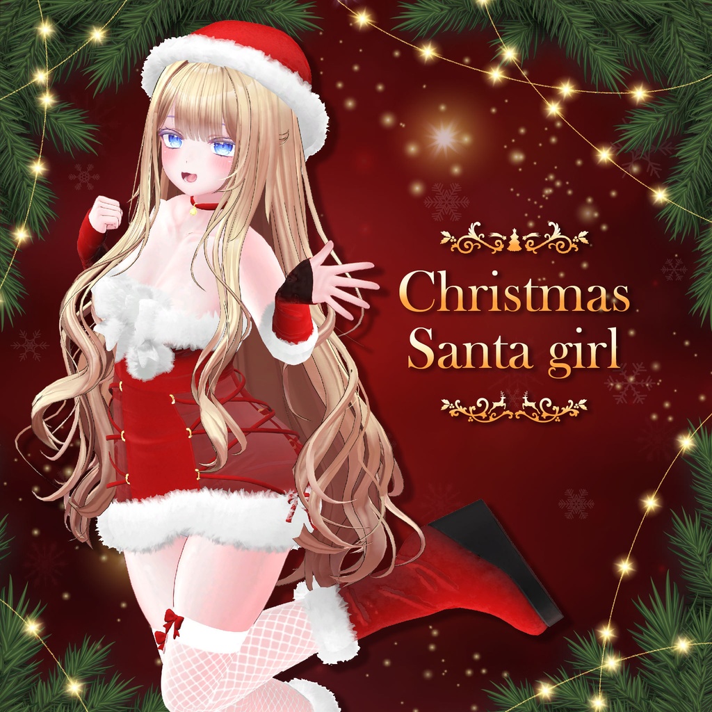 [萌] Moe Christmas Santa Girl (VRC 3Dアイテム)
