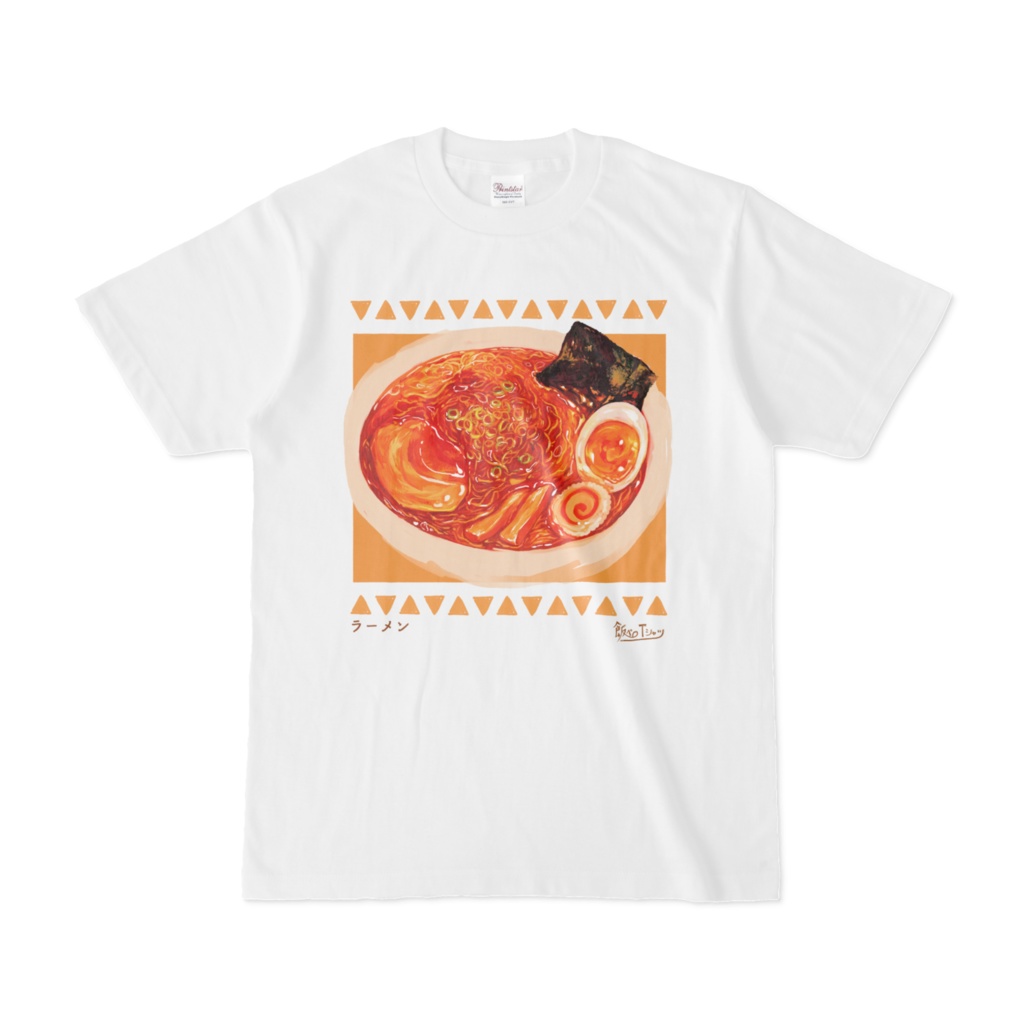 ▲▽飯ペロTシャツ_01_ラーメン:Re_白▽▲