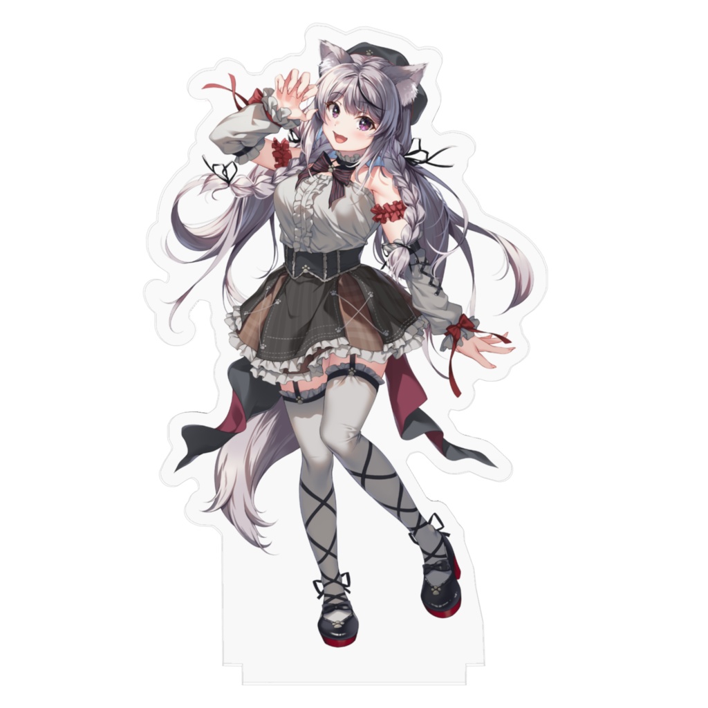 オリジナル猫耳アクリルフィギュア100x100mm