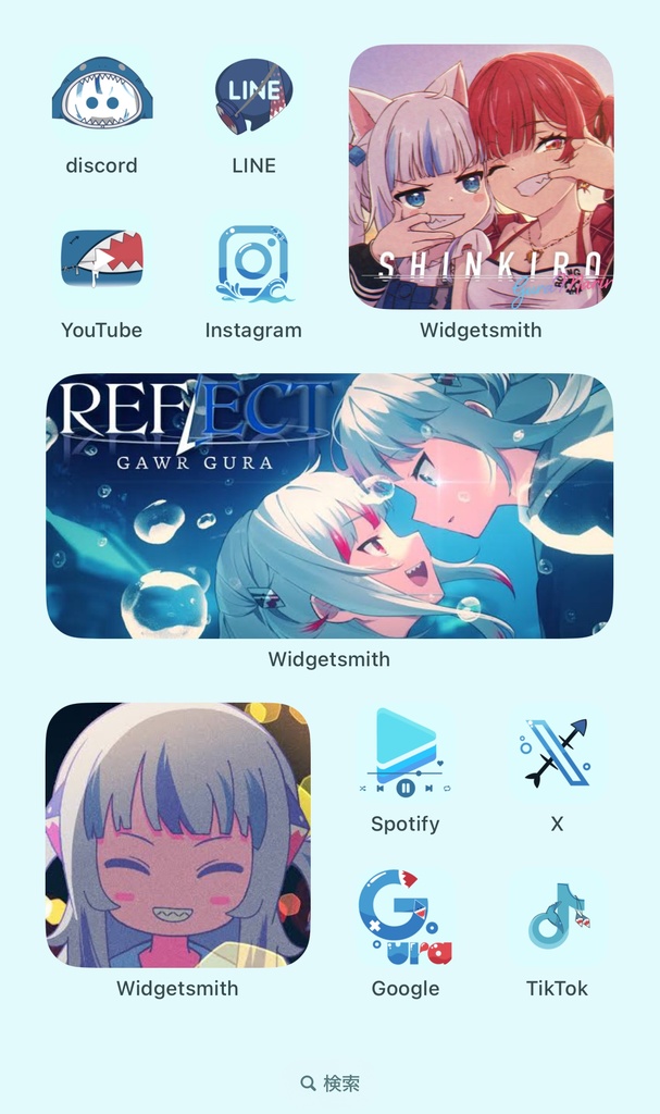 Gawr Gura アプリアイコン 8個セット