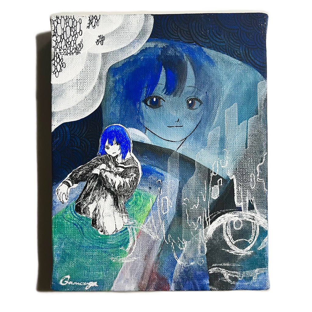 イラスト原画『ドッペル鏡』