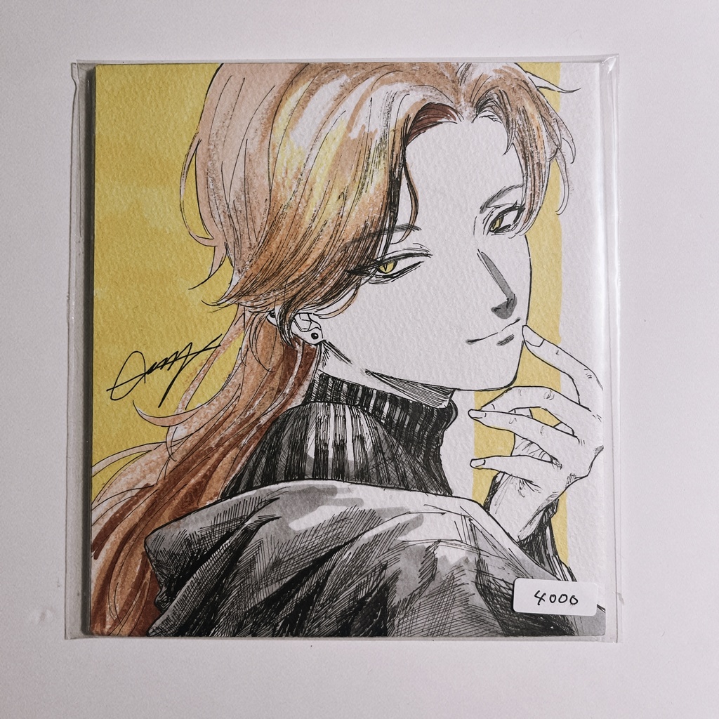【創作】原画色紙〈右腕〉