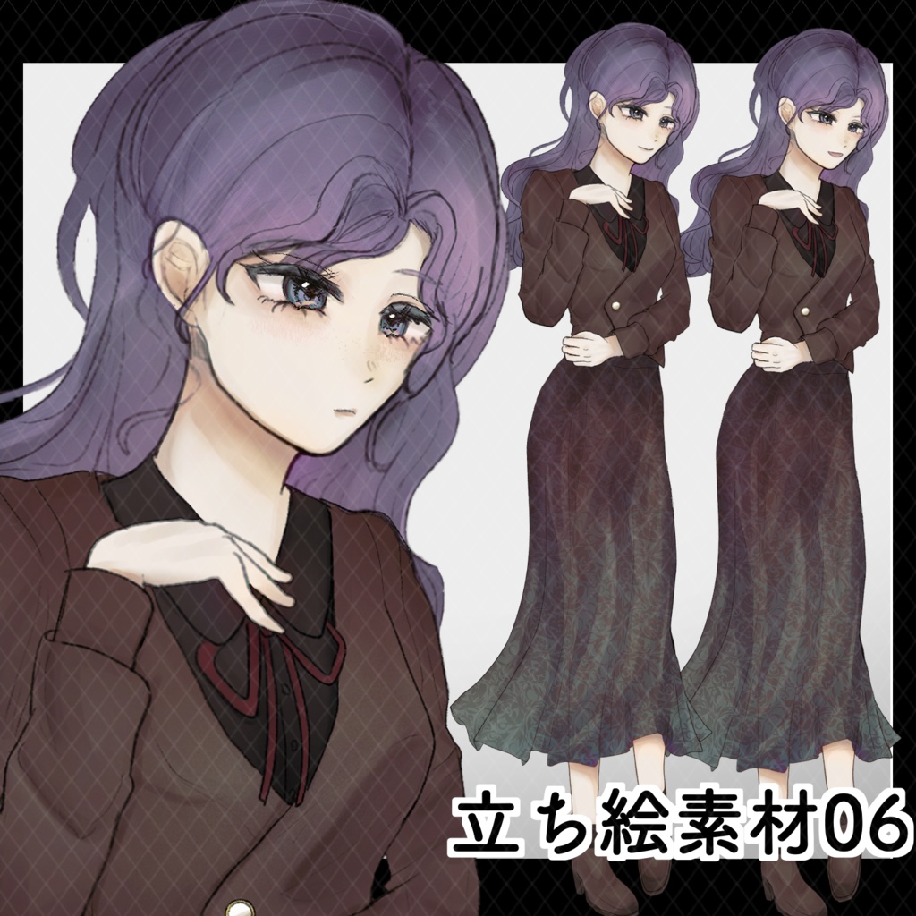 女の子 立ち絵素材06【全18枚】