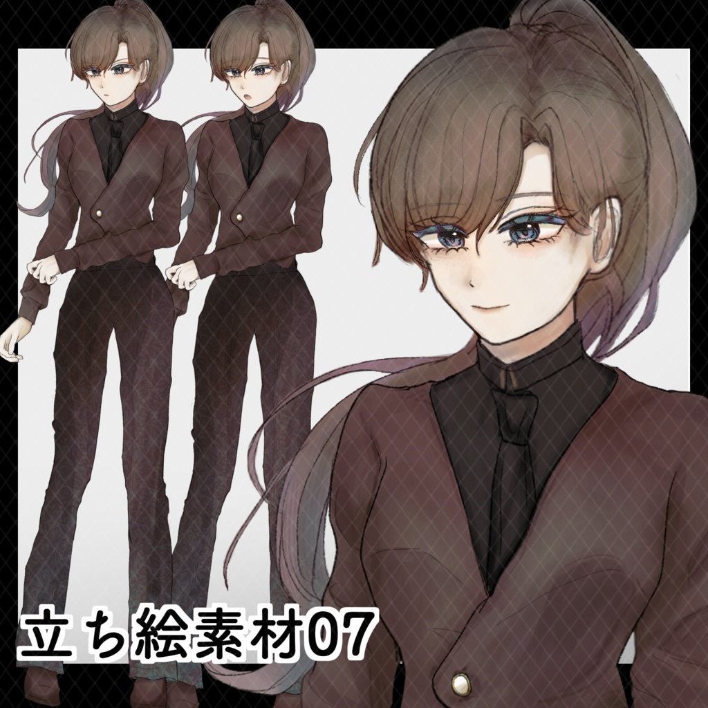女の子 立ち絵素材07【全24枚】